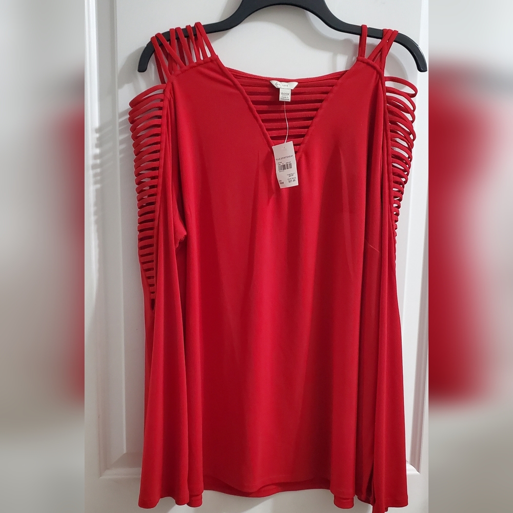Cato Red Longsleeve Top perfect for Valentine’s NWT